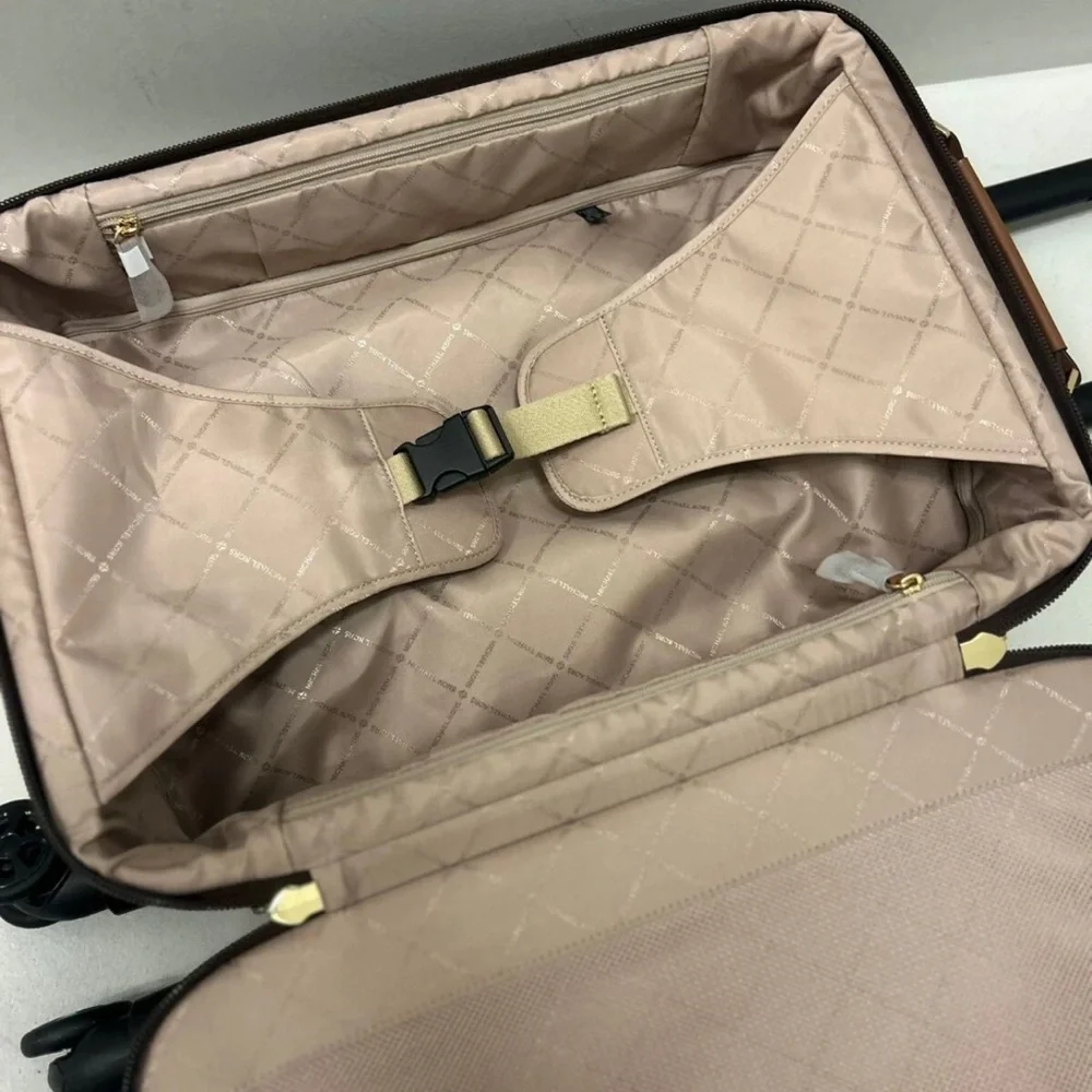Michael kors Brown and White Polka Dot Women HandBag&suitcase NWT Authentic - Picture 6 of 13